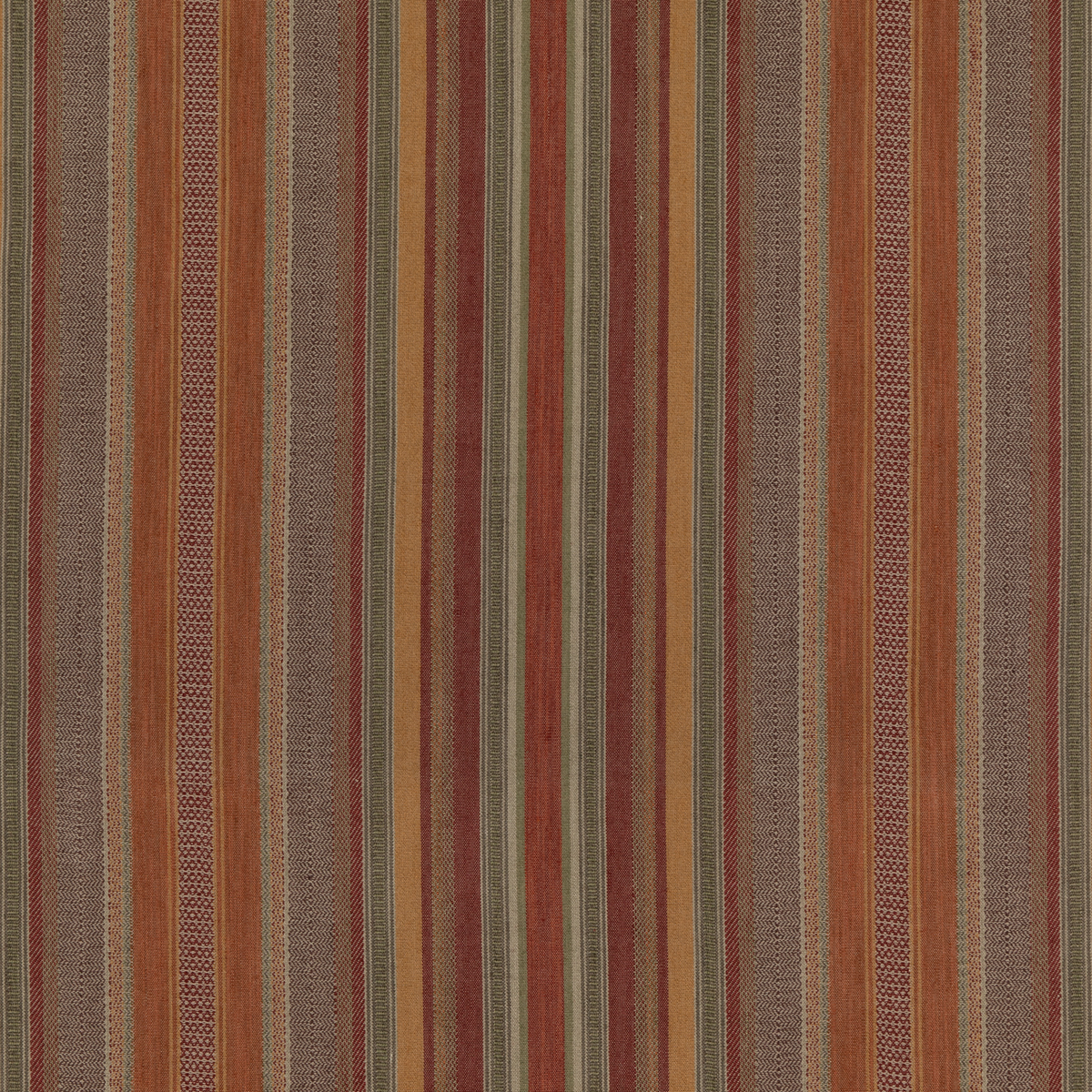 Mulberry Home | Rustic Stripe fabric - Red/Plum