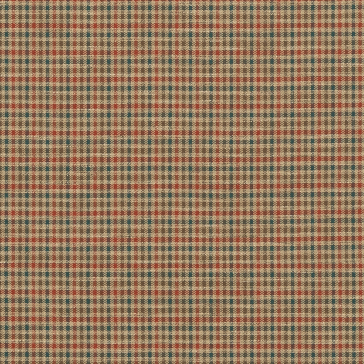 Mulberry Home | Babington Check fabric - Teal/Spice
