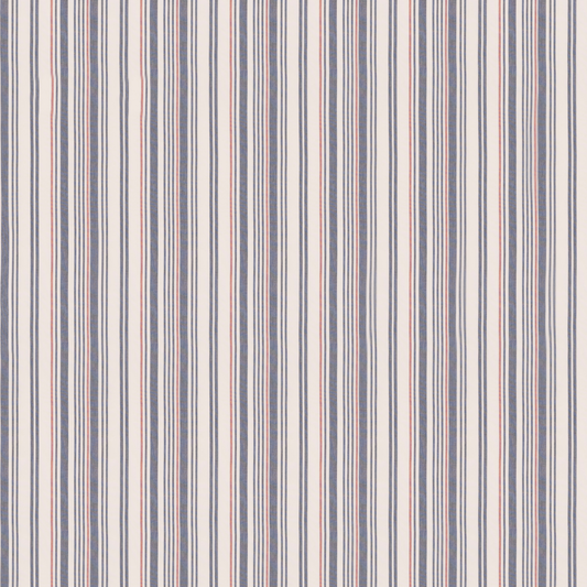 Mulberry Home | Spinnaker Stripe fabric - Indigo/Red