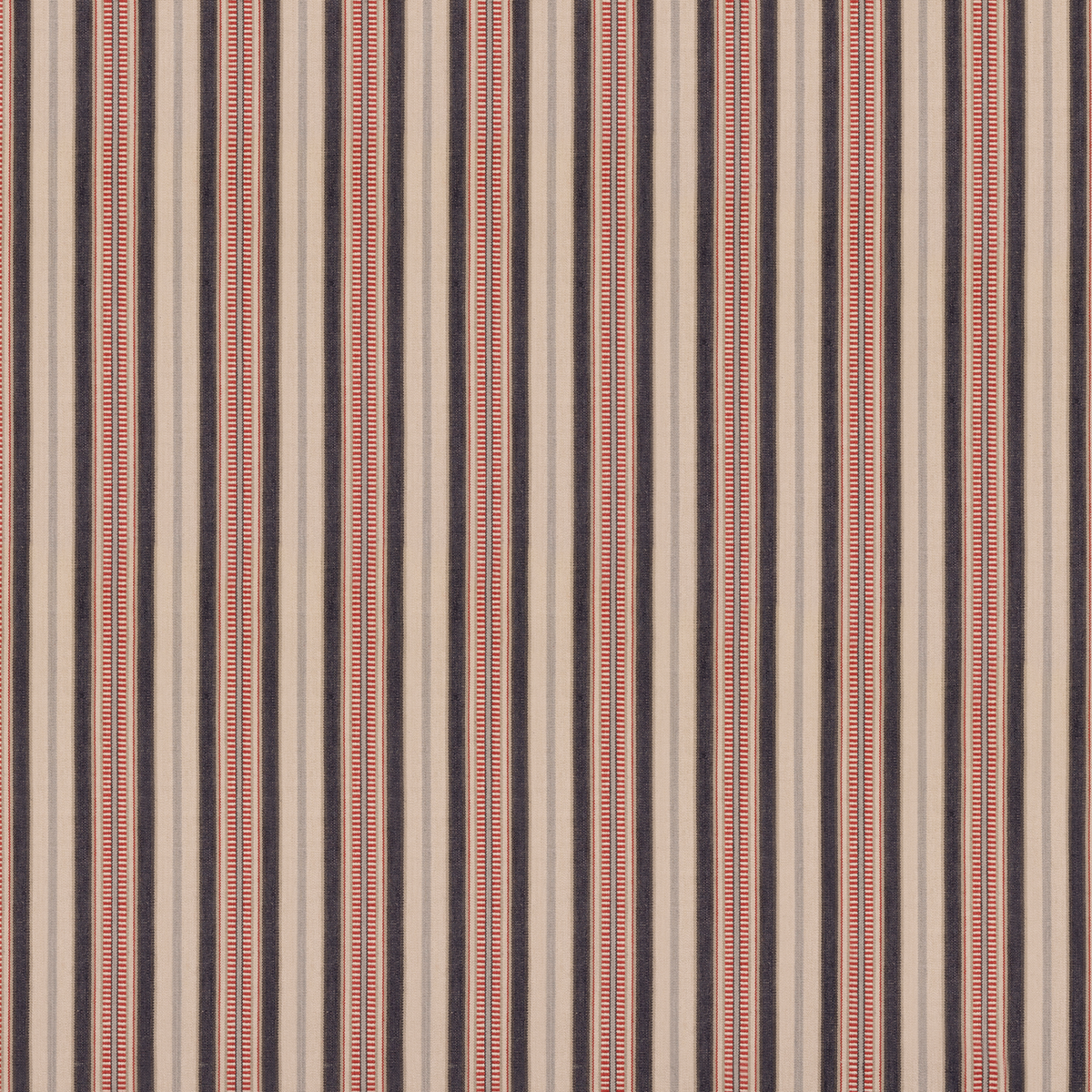 Mulberry Home | Shelter Stripe fabric - Indigo/Red