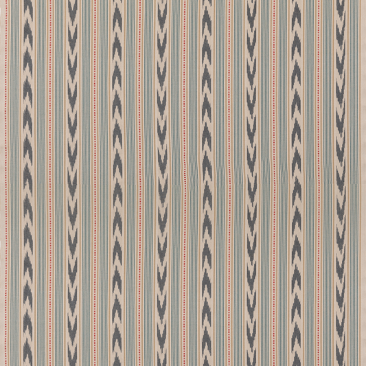 Mulberry Home | Newport Stripe fabric - Blue/Red