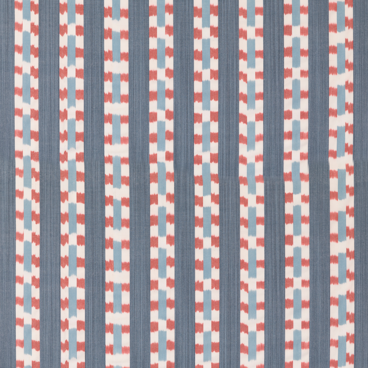 Mulberry Home | Wayfarer Stripe fabric - Blue/Red