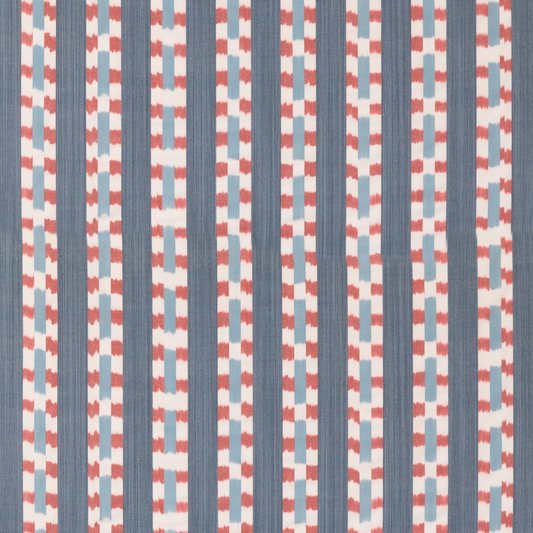 Mulberry Home | Wayfarer Stripe fabric - Blue/Red