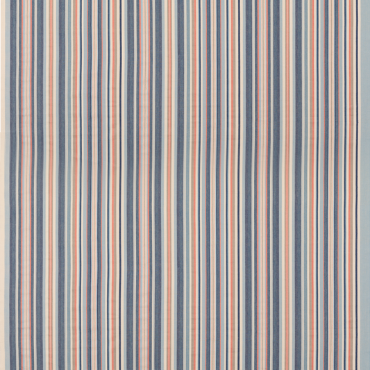 Mulberry Home | Medford Stripe fabric - Blue/Rust