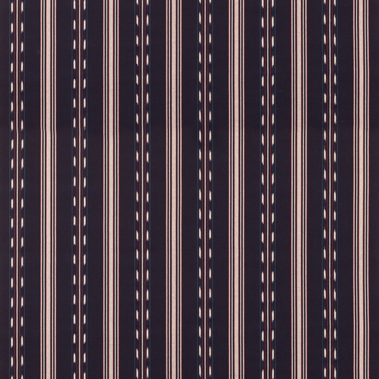 Mulberry Home | Eastwind Stripe fabric - Indigo/Red