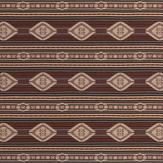 Mulberry Home | Harlech fabric - Charcoal/Red