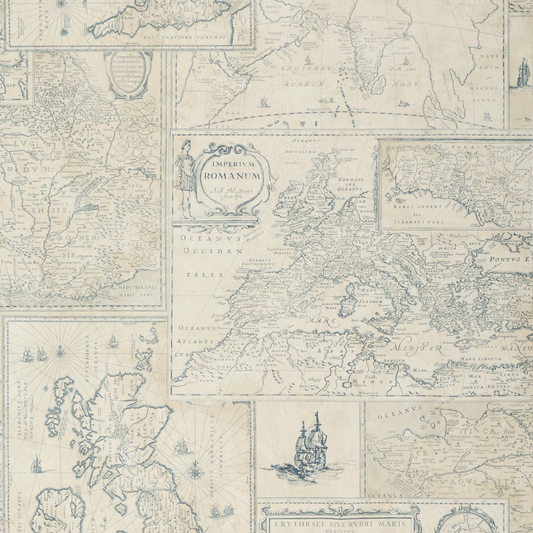 Mulberry Home | Bohemian Travels wallcovering - Indigo