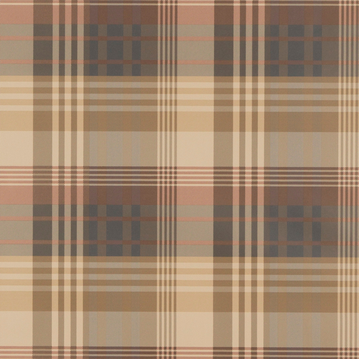 Mulberry Home | Mulberry Ancient Tartan wallcovering - Red/Charcoal