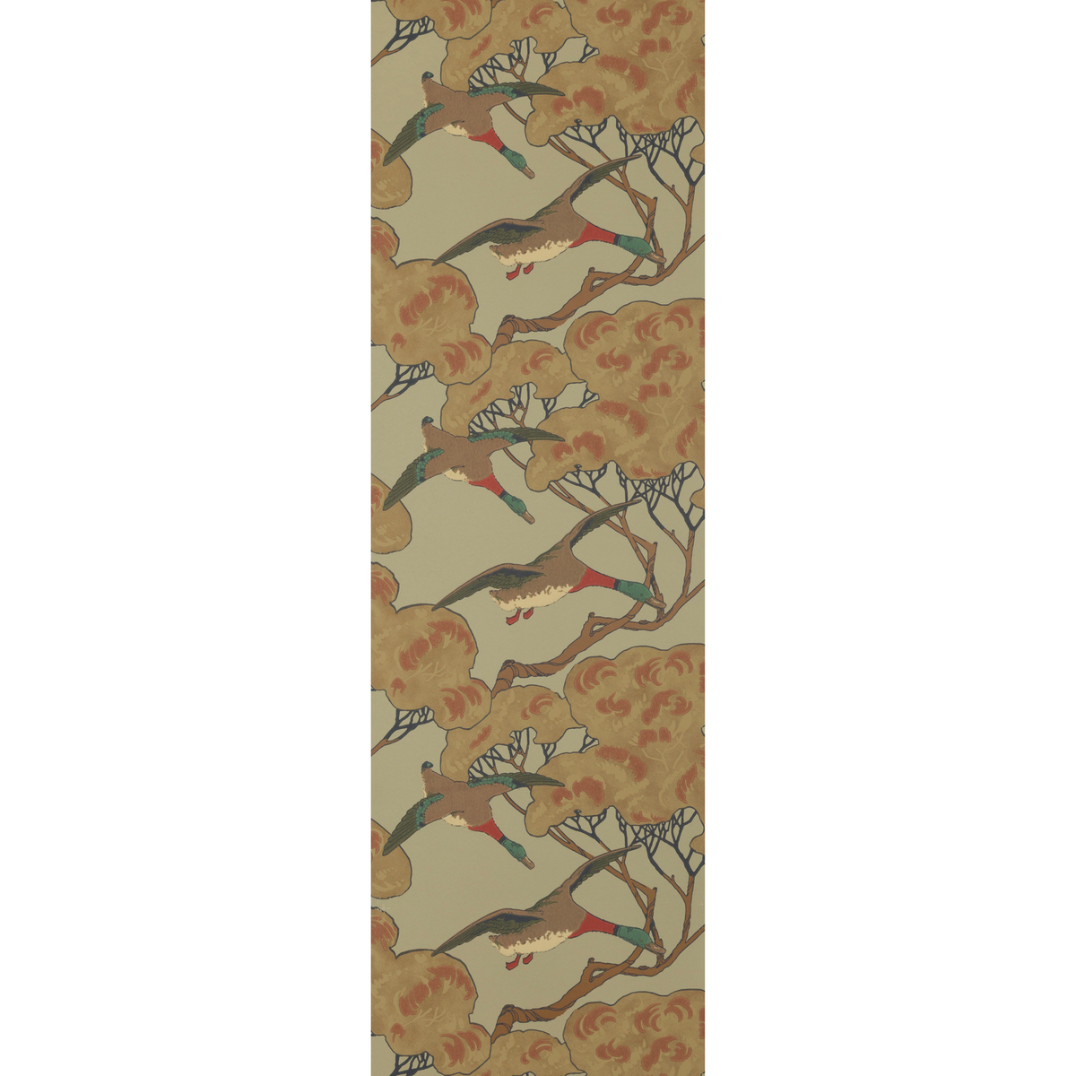 Mulberry Home | Flying Ducks wallcovering - Sky/Moss