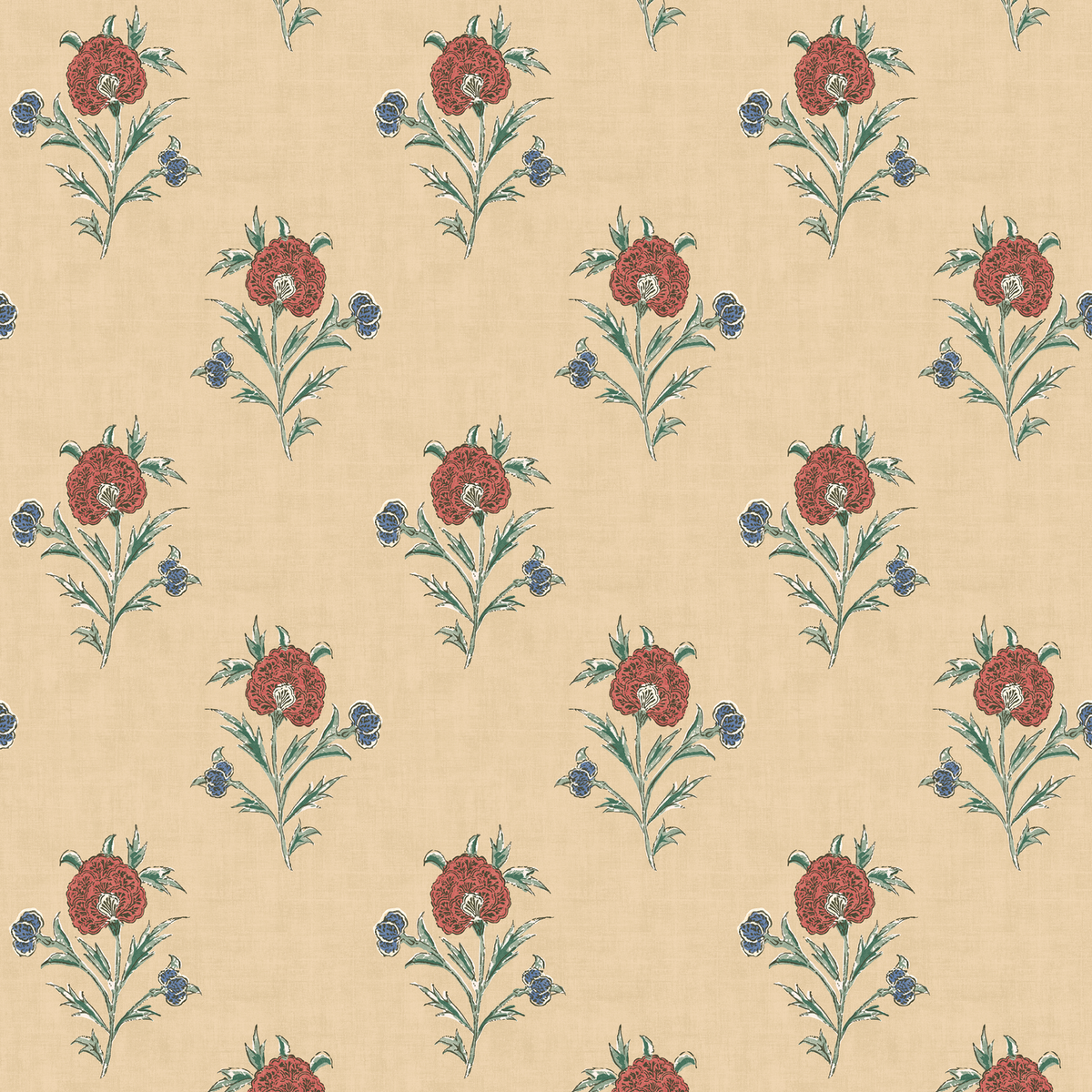 Mulberry Home | Somerton wallcovering - Red/Green