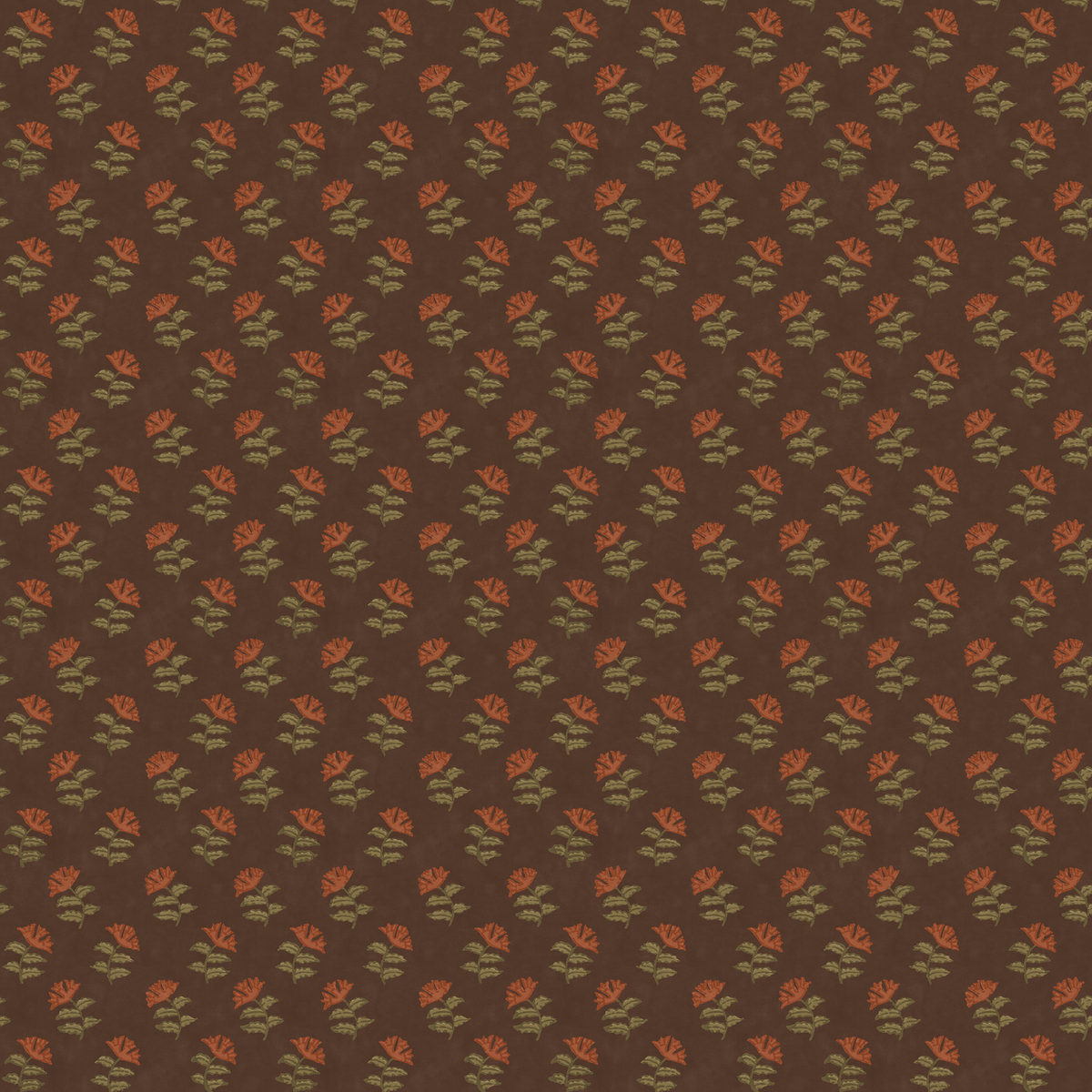 Mulberry Home | Mulberry Sprig wallcovering - Espresso