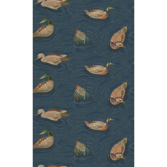 Mulberry Home | Duck Pond wallcovering - Indigo