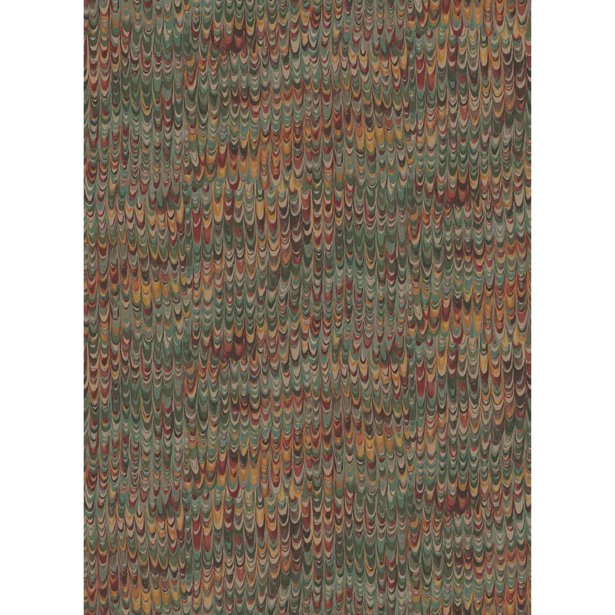 Mulberry Home | End Paper wallcovering - Red/Green