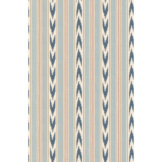 Mulberry Home | Newport Stripe wallcovering - Blue/Red