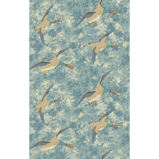 Mulberry Home | Forest Ducks wallcovering - Blue