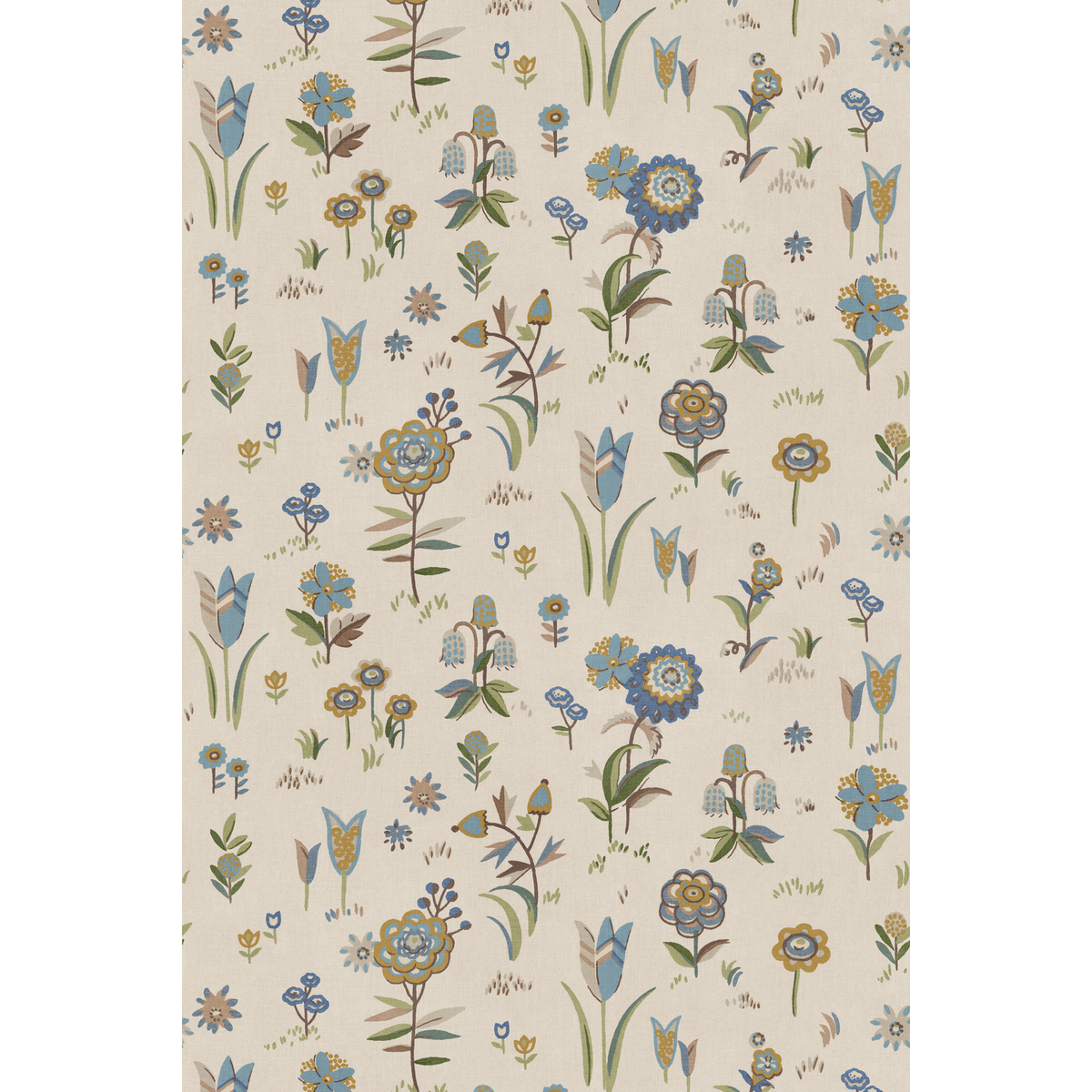 Mulberry Home | Firle Meadow wallcovering - Blue