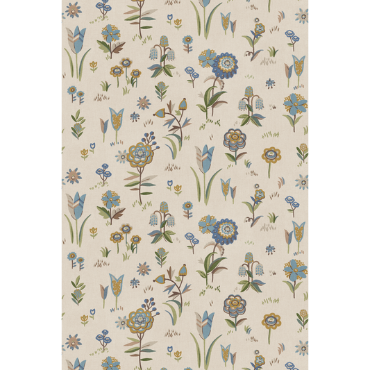 Mulberry Home | Firle Meadow wallcovering - Blue