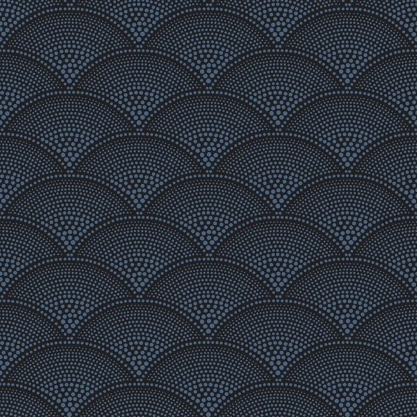 Cole & Son Feather Fan - Metallic Cornflower on Ink