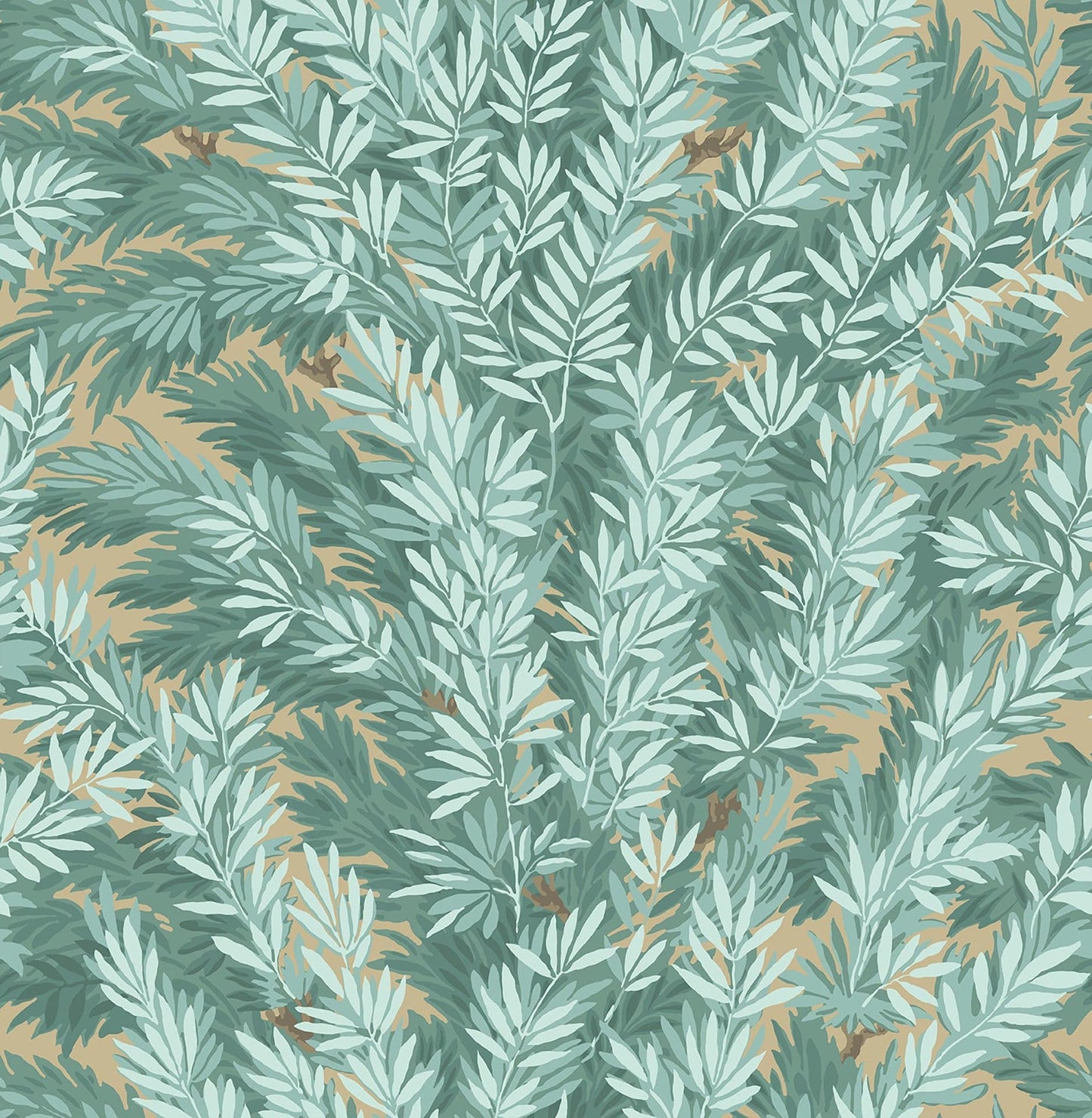 Cole & Son Florencecourt wallpaper - Print Room Blue on Sand