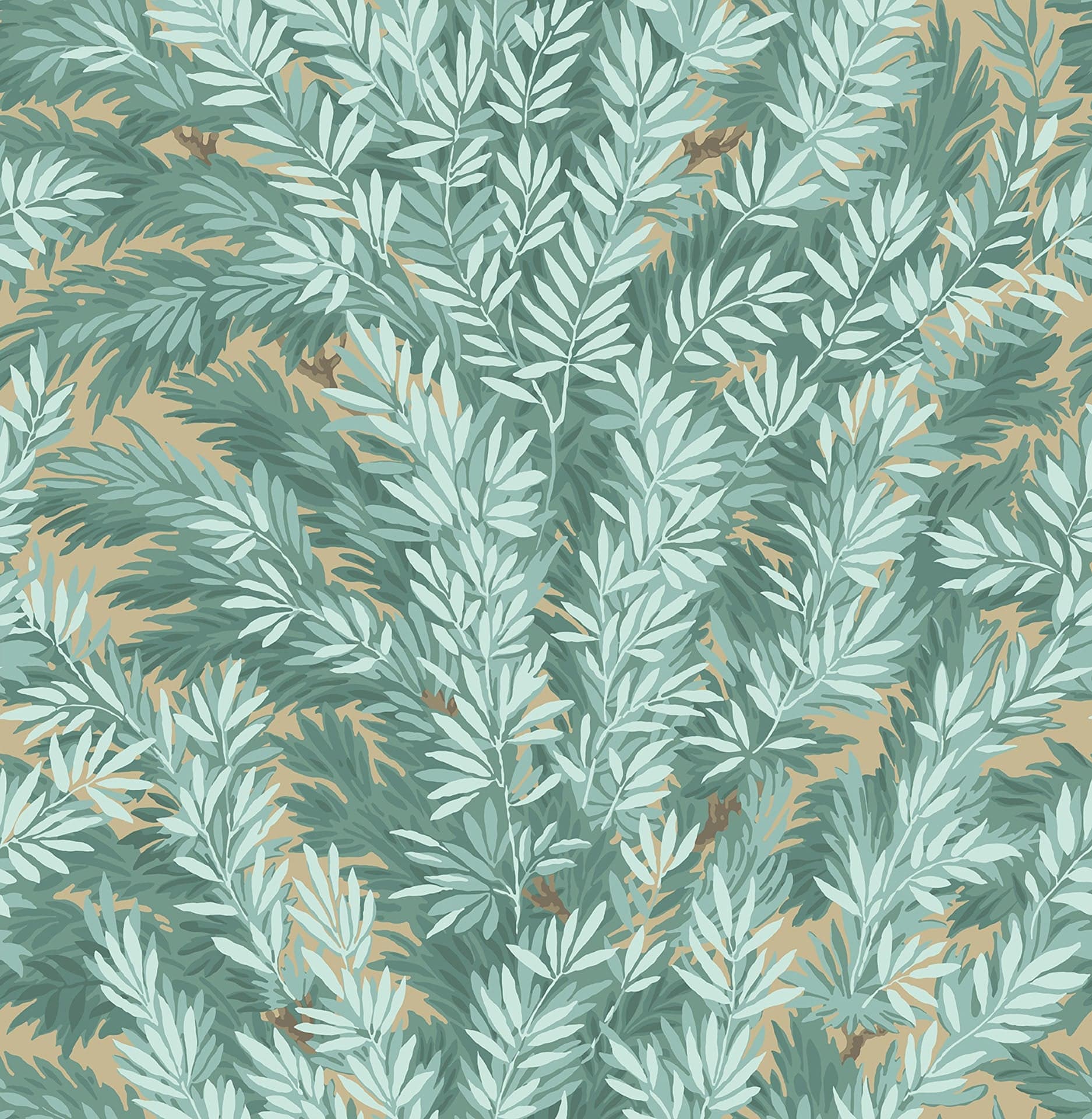 Cole & Son Florencecourt wallpaper - Print Room Blue on Sand