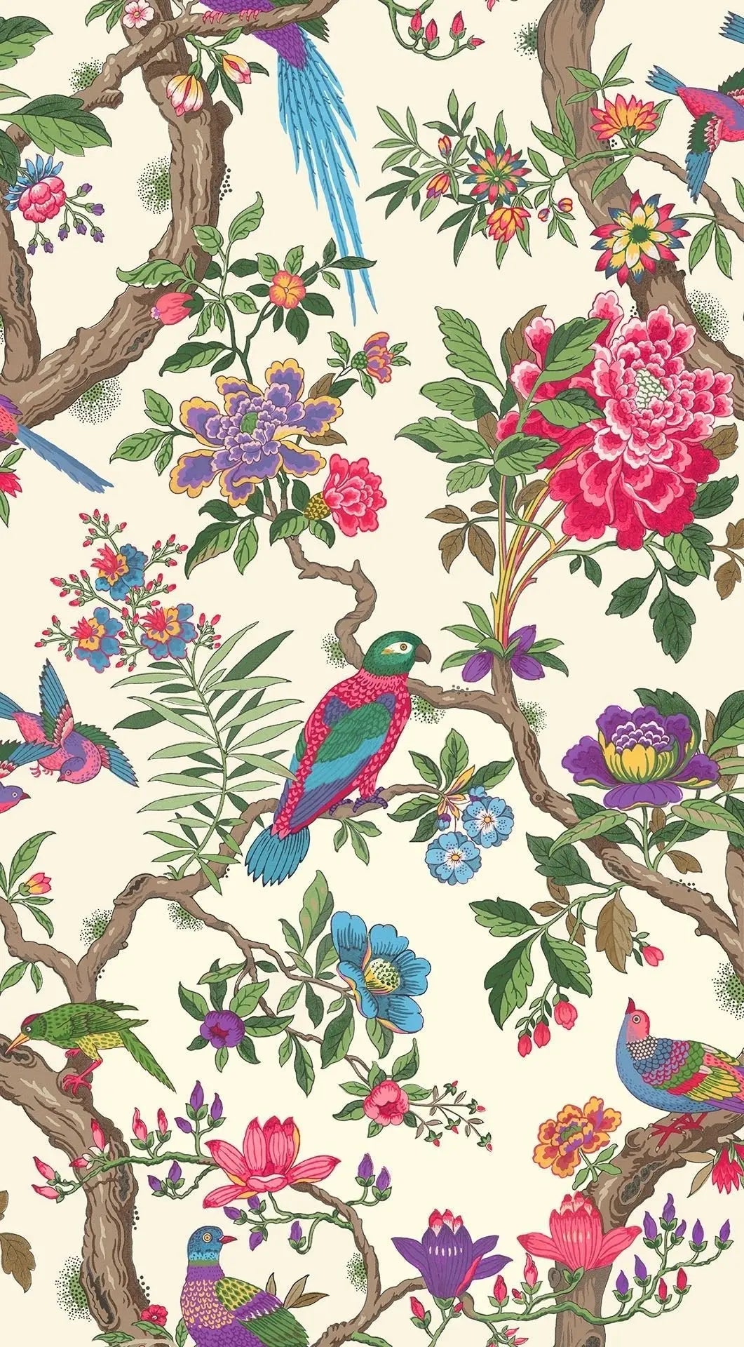 Cole & Son Fontainebleau wallpaper - Multi on Parchment