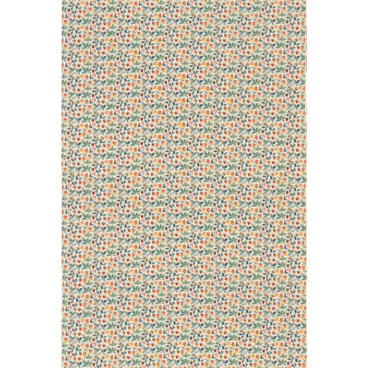 George & Minnie | Strawberry Tea fabric - Aqua