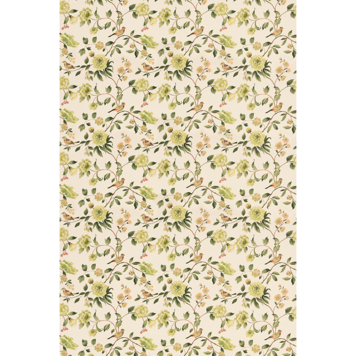 George & Minnie | Watercolour Bird fabric - Emerald