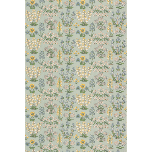 George & Minnie | Minnie's Garden fabric - Aqua