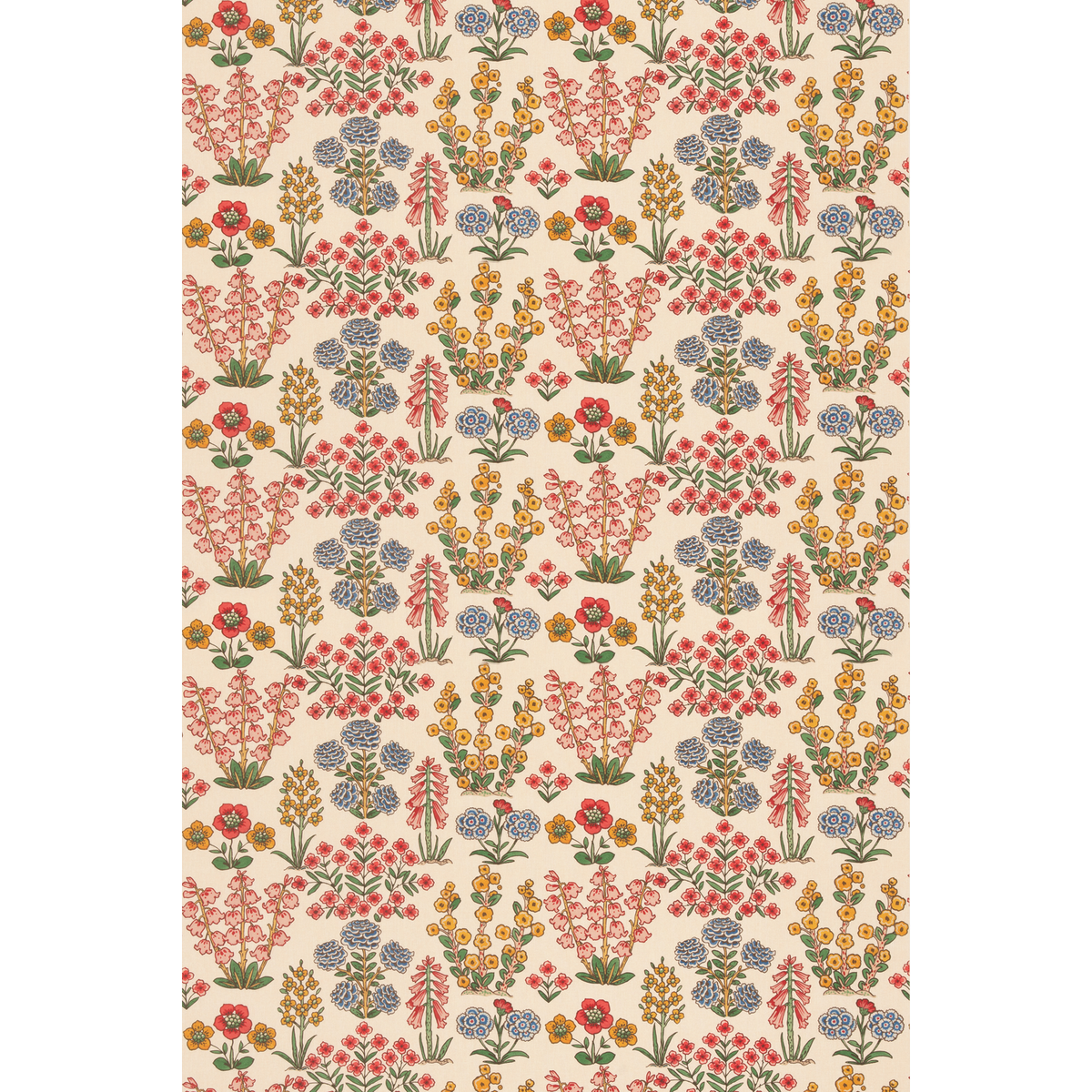George & Minnie | Minnie's Garden fabric - Raspberry/Daffodil