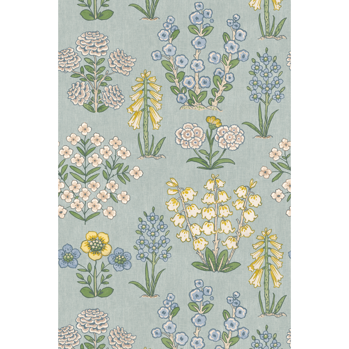 George & Minnie | Minnie's Garden wallcovering - Aqua