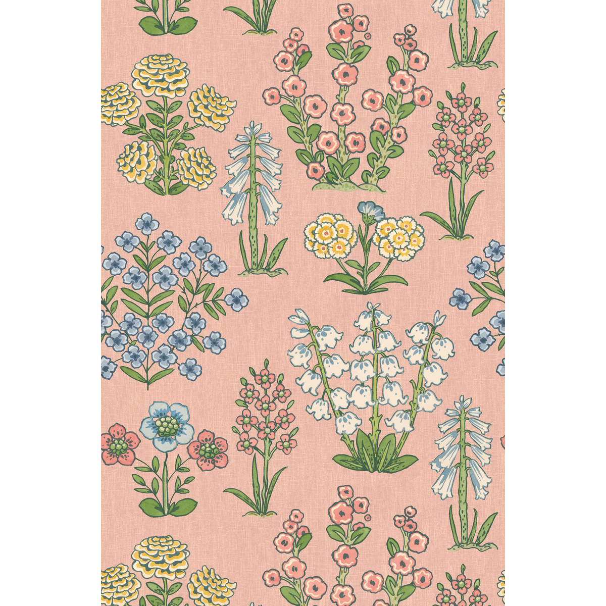 George & Minnie | Minnie's Garden wallcovering - Blush