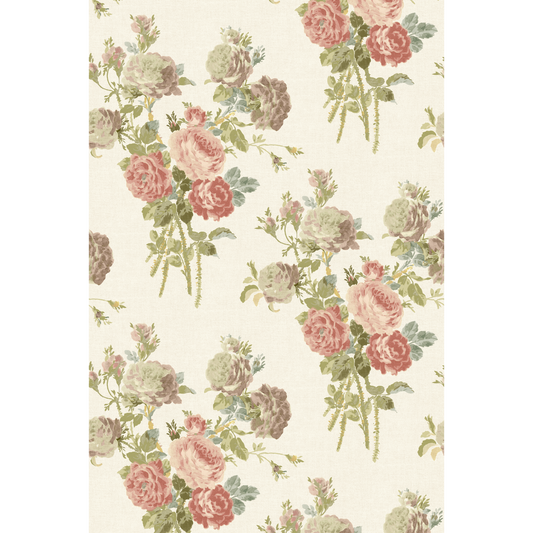 George & Minnie | Rosie wallcovering - Blush/Sage