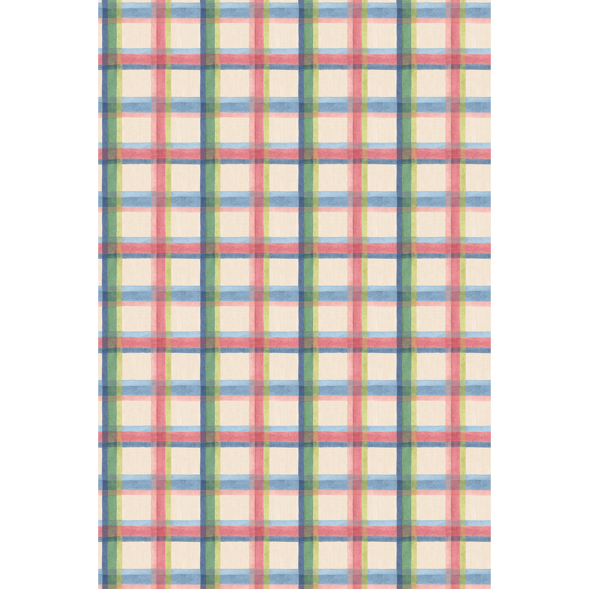 George & Minnie | Checkers wallcovering - Periwinkle/Raspberry