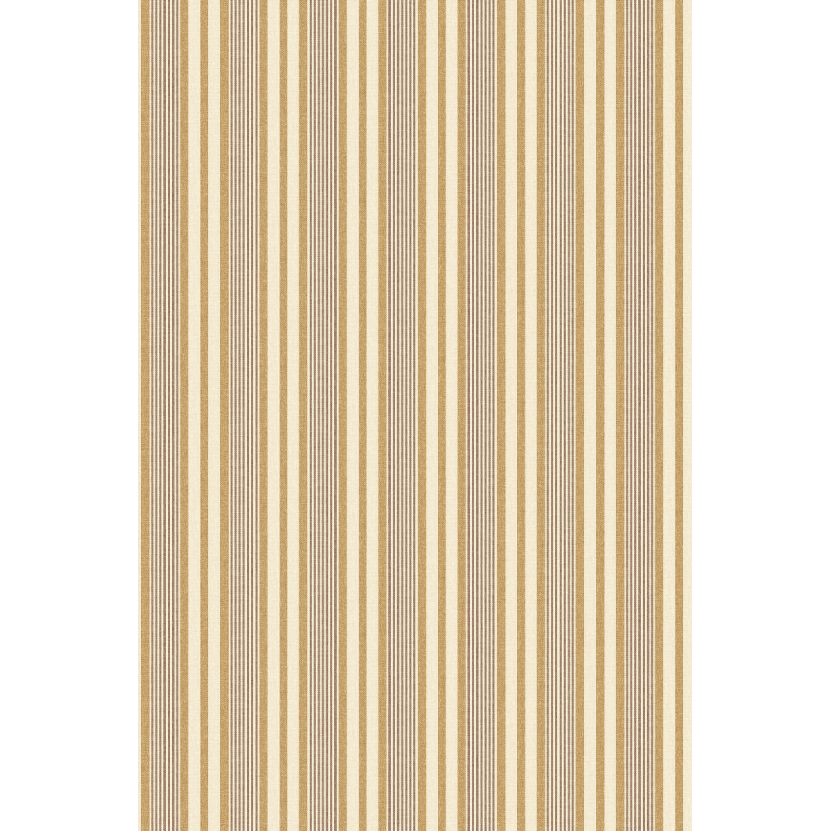 George & Minnie | Loom Stripe wallcovering - Ochre/Walnut