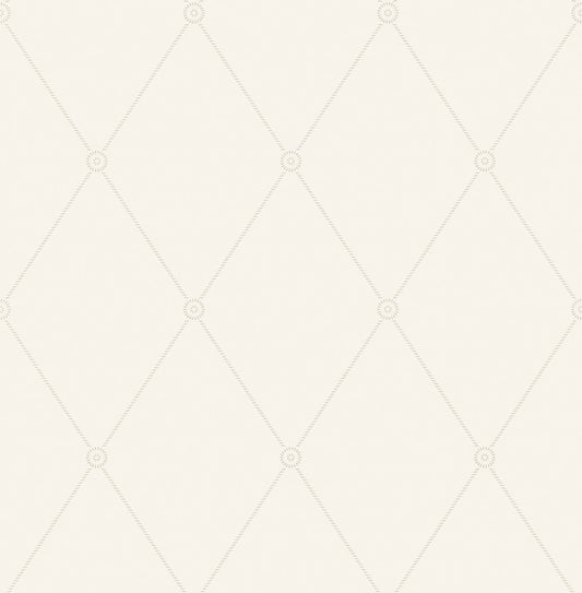 Cole & Son Large Georgian Rope Trellis wallpaper - White