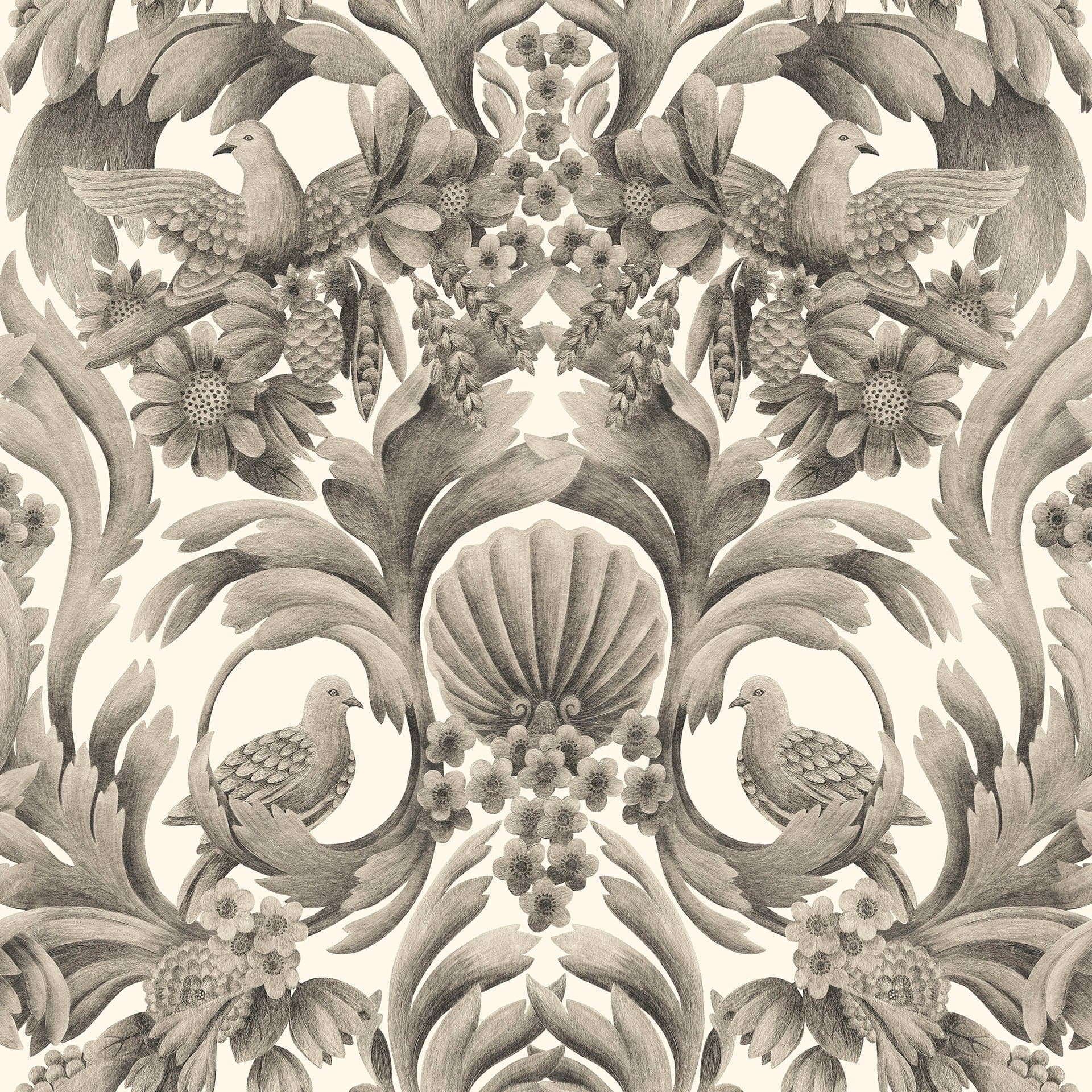 Cole & Son Gibbons Carving - Soot on Stone