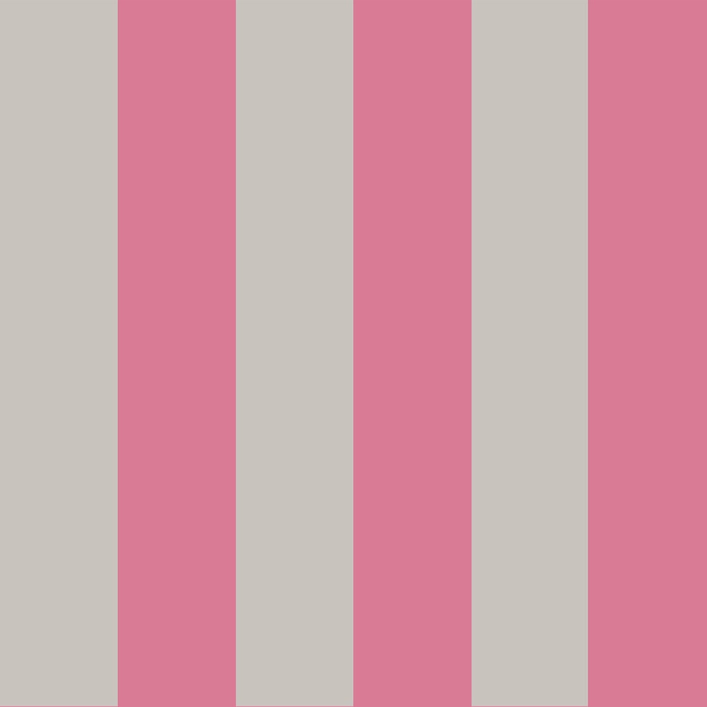 Cole & Son Glastonbury Stripe wallpaper - Fuchsia & Linen