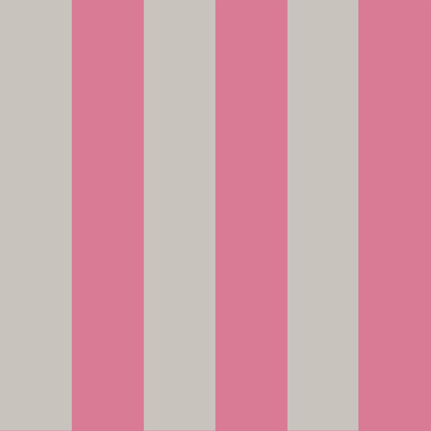 Cole & Son Glastonbury Stripe wallpaper - Fuchsia & Linen