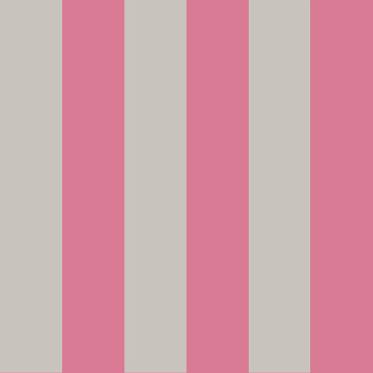 Cole & Son Glastonbury Stripe wallpaper - Fuchsia & Linen