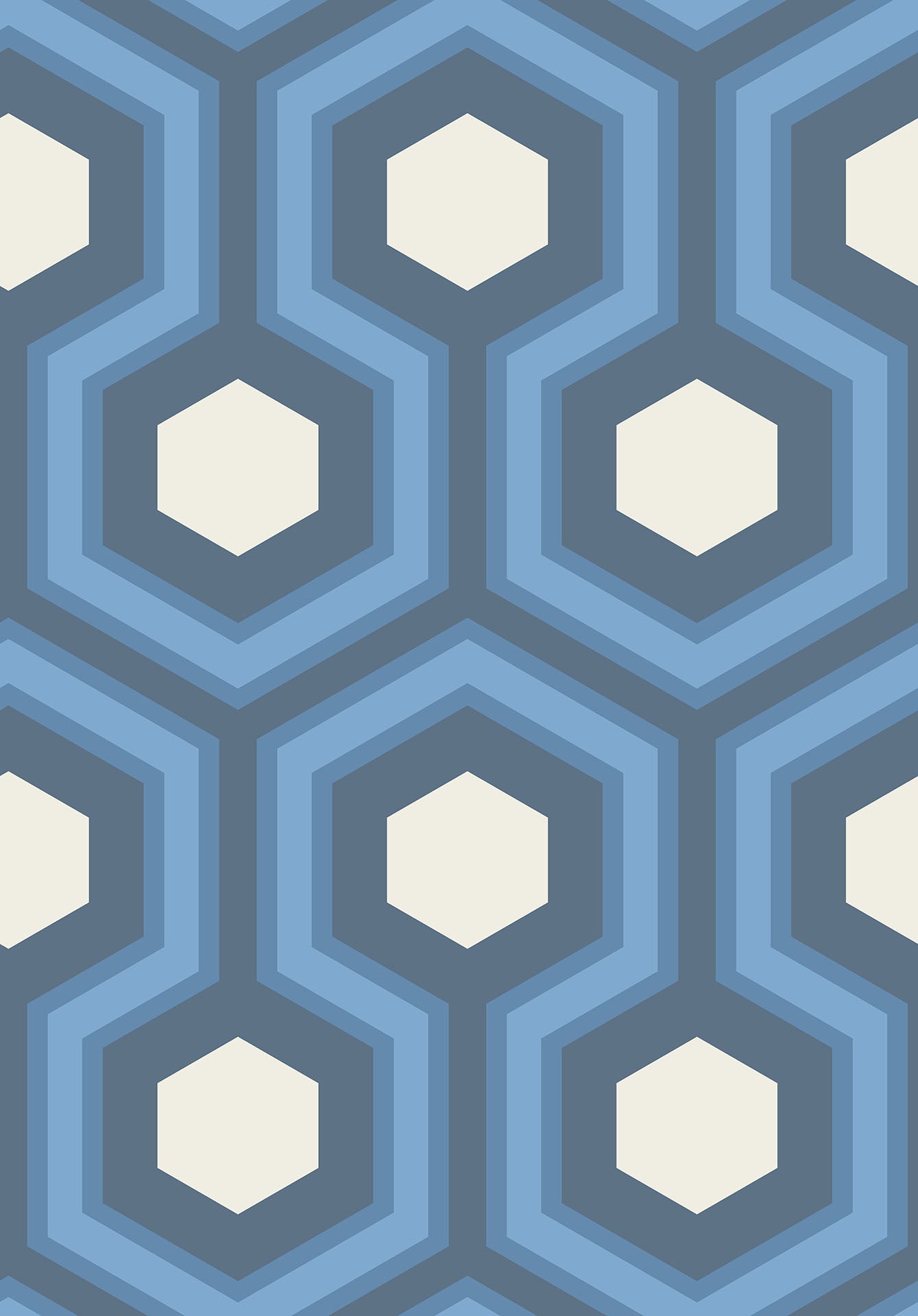 Cole & Son Hicks' Grand - Blue & White on Navy