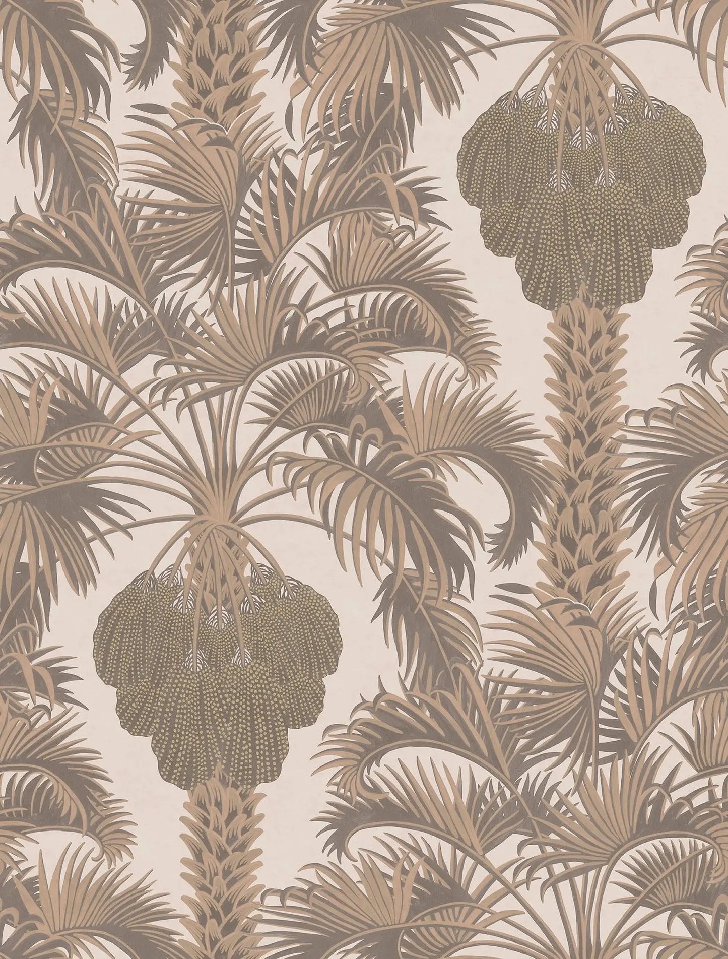 Cole & Son Hollywood Palm - Metallic Rose Gold on Shell