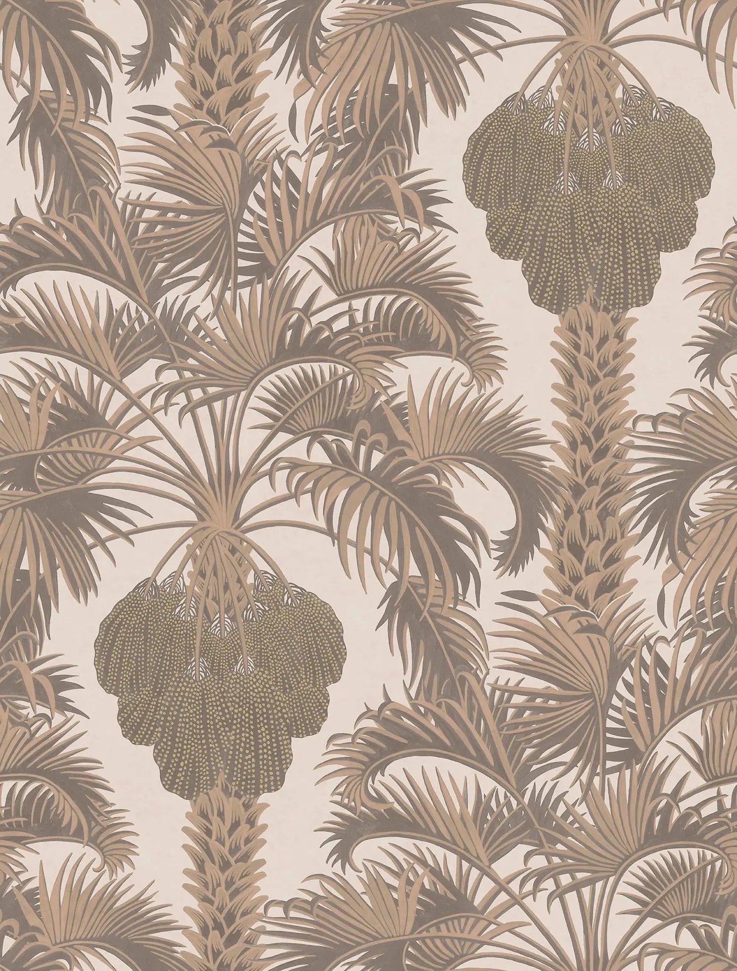 Cole & Son Hollywood Palm - Metallic Rose Gold on Shell