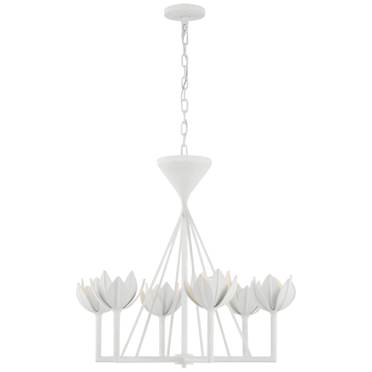 Alberto Small Low Ceiling Chandelier - Plaster White