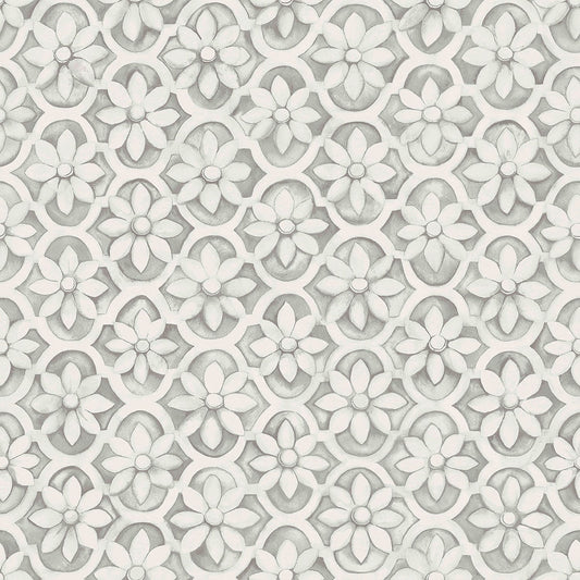 Cole & Son Jali Trellis wallpaper - Soot & Snow