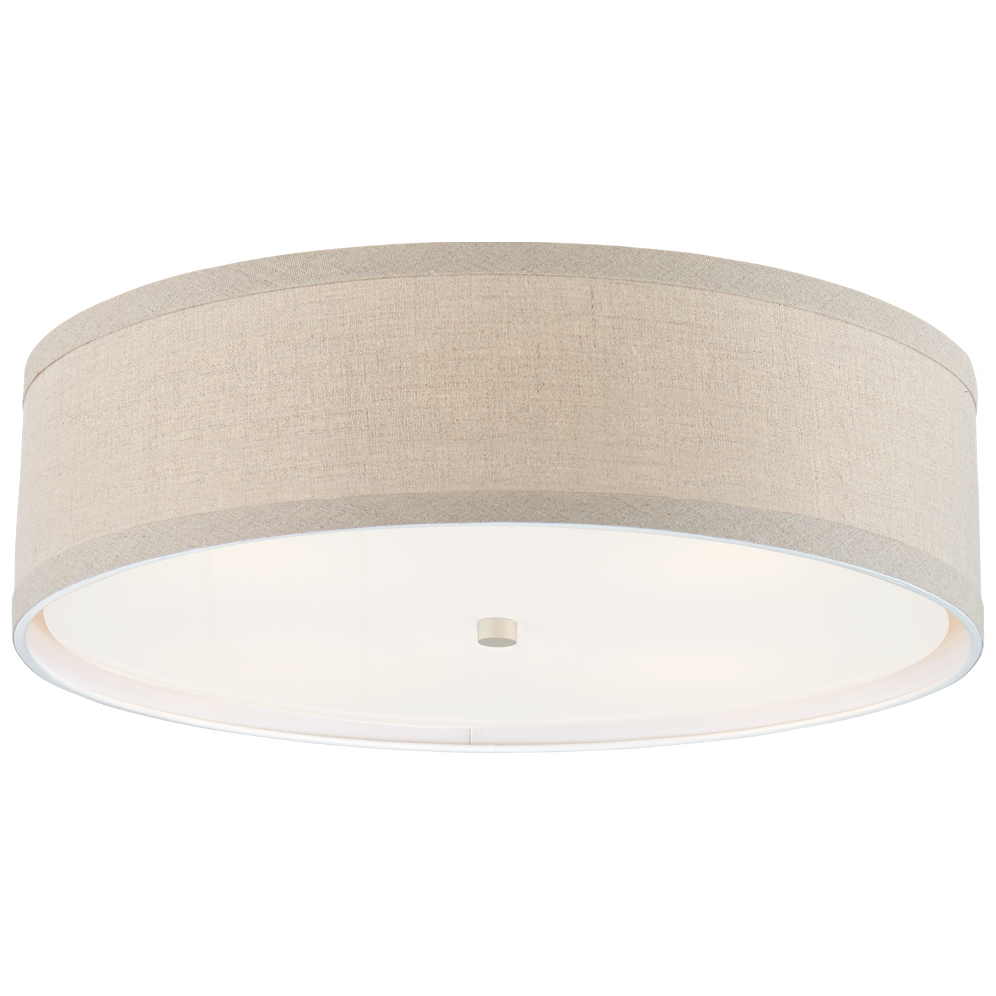 Walker Large Flush Mount - Light Cream with Natural Linen