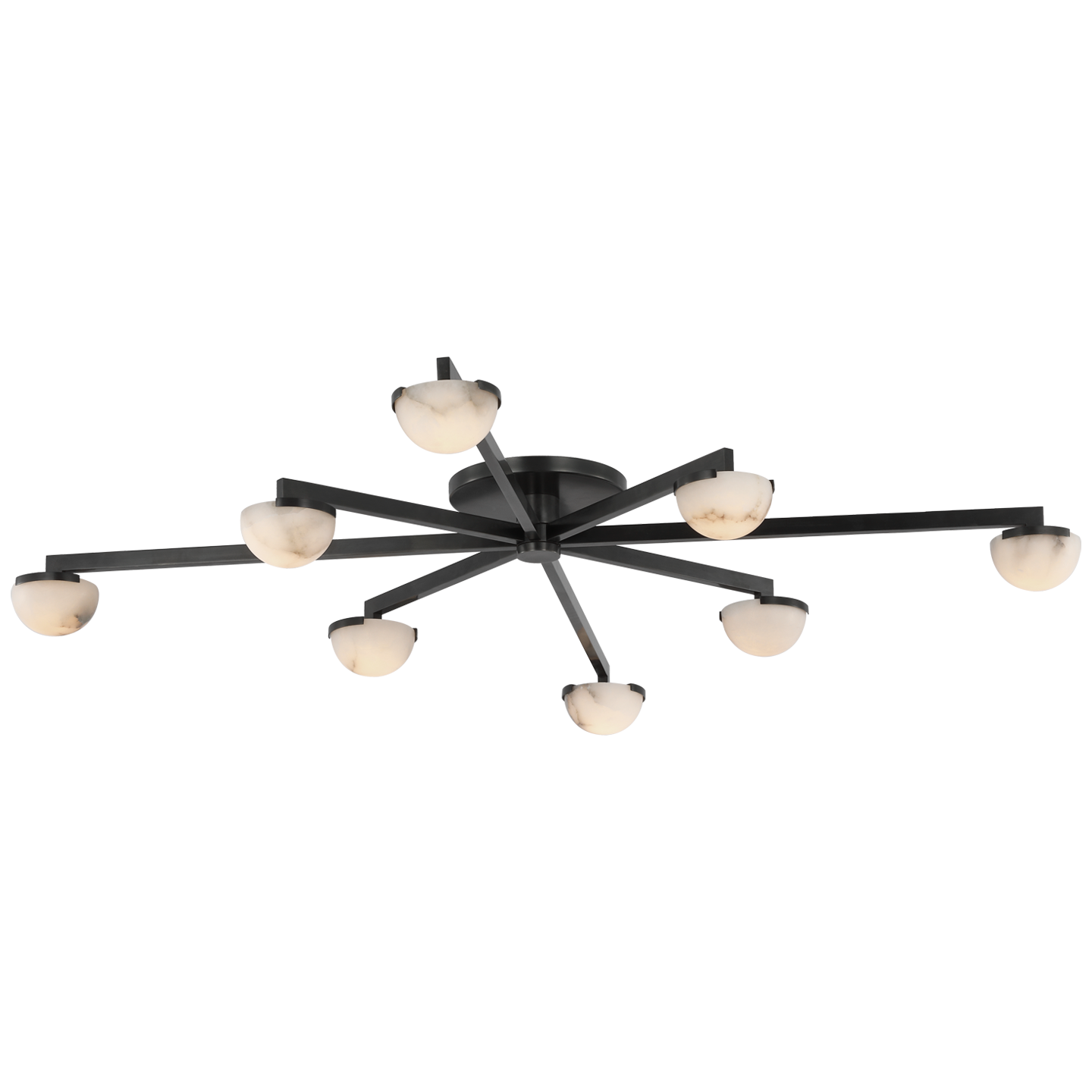 Pedra Extra Large Staggered Arm Flush Mount - Bronze