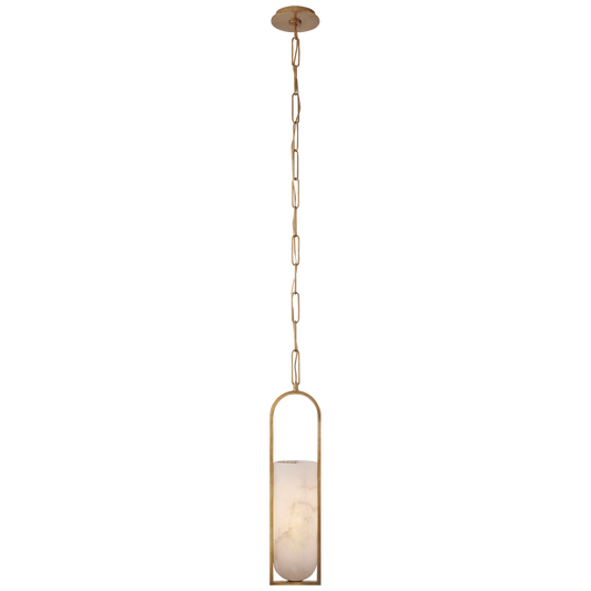 Melange Small Elongated Pendant - Antique-Burnished Brass
