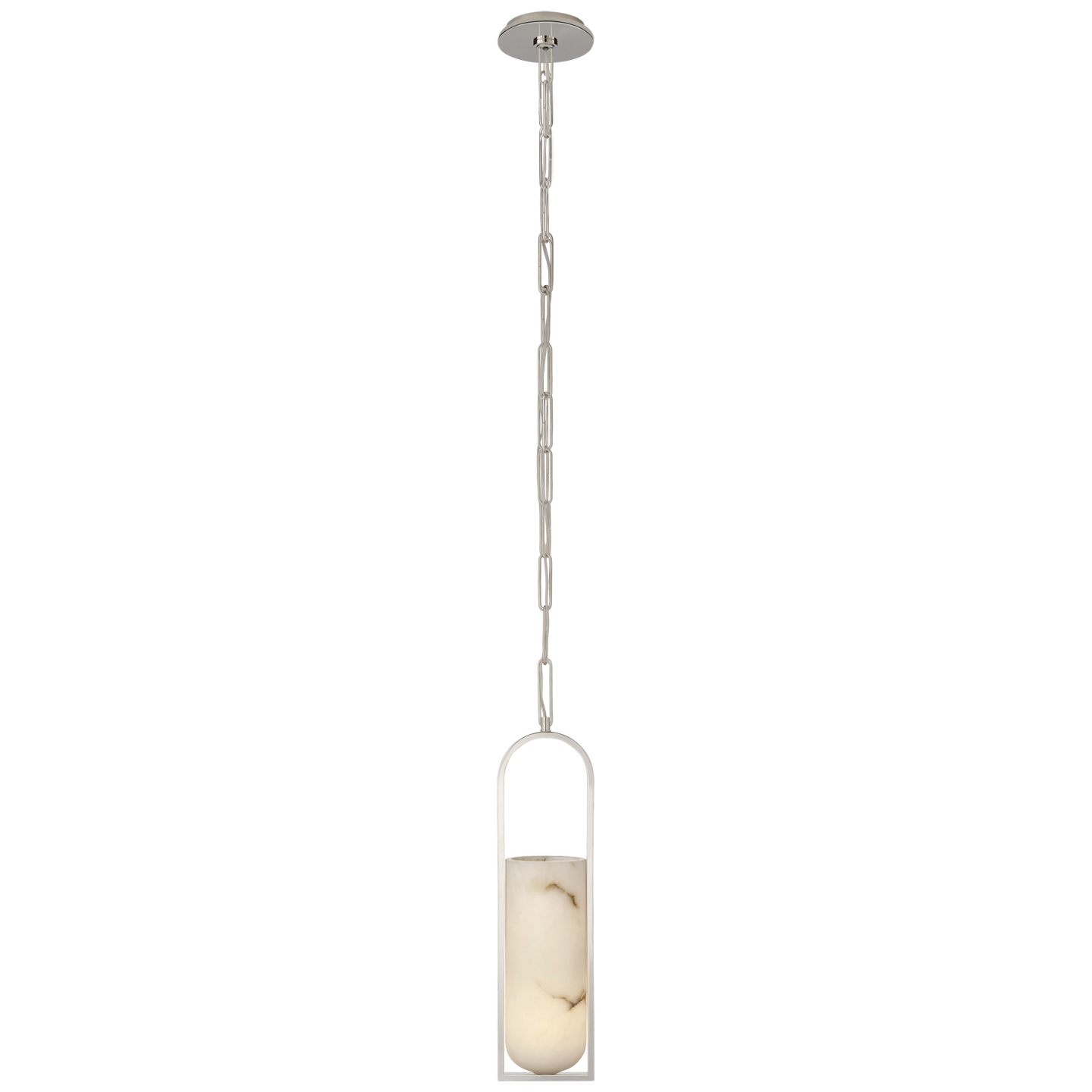 Melange Small Elongated Pendant - Polished Nickel