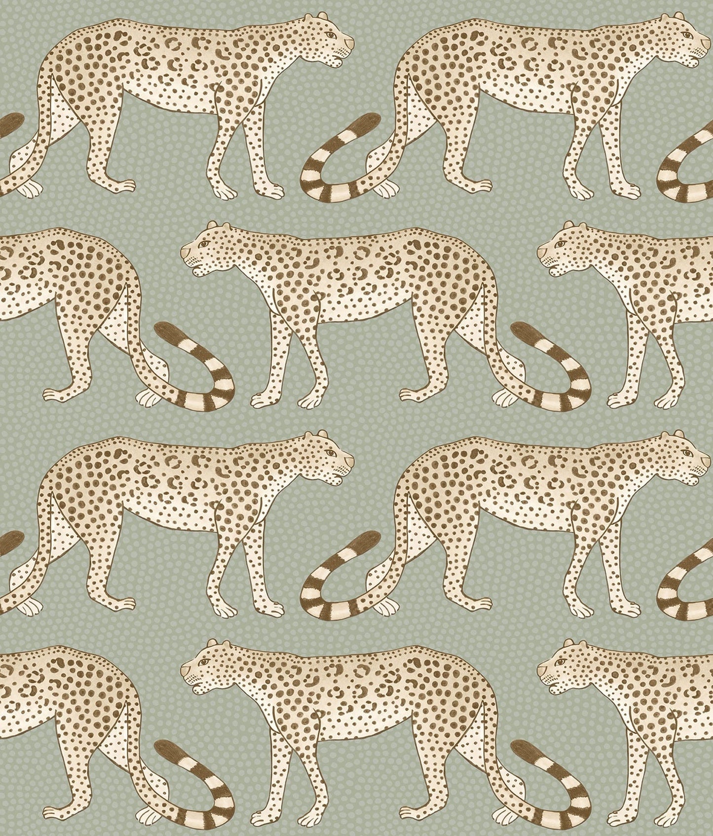 Cole & Son Leopard Walk - Linen on Soft Olive