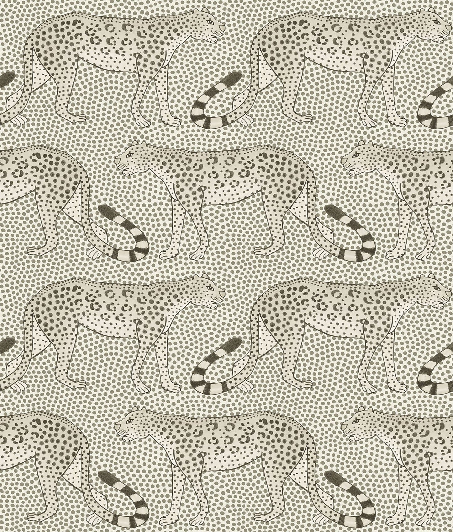 Cole & Son Leopard Walk - Soot on Snow